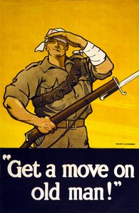 Recruitment Poster Get A Move On Old Man, pub. 1915